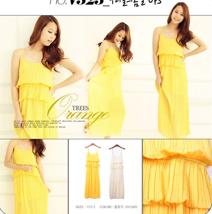 Màu vàng chanh rực rỡ khiến bạn đẹp tỏa nắng trong mắt chàng. Xem thêm: Bộ sưu tập váy xinh chào hè 2012.